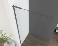 Душевая перегородка Волк-Ин (Walk-In) VSW-7HA800CLGM, 800*2000, вороненая сталь, стекло прозрачное