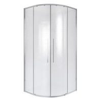 Душевое ограждение Niagara Nova NG-3627-34 (100х100х195) четверть круга, хром,двери раздвижные,стекло шиншилла,1 место