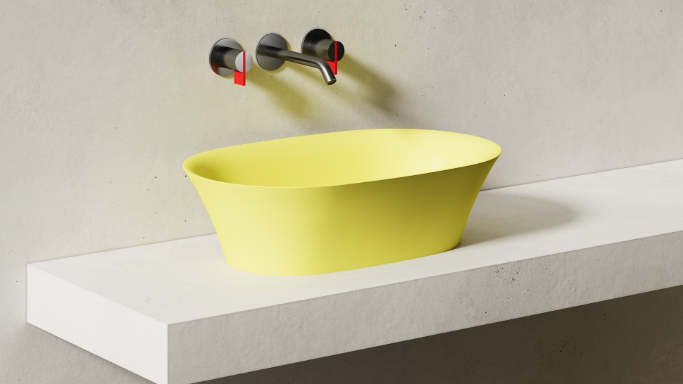 Раковина накладная MONA 600х390х165 S-Stone Матовое