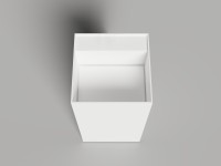 Раковина напольная ARMONIA SQUARE TOP 01  без отверстия под смеситель   покраска по RAL полностью 450х450х900 S-Stone Матовое