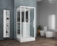 Душевая кабина Grossman Style GR161 (90x90x215) дверь распашная,5 мест