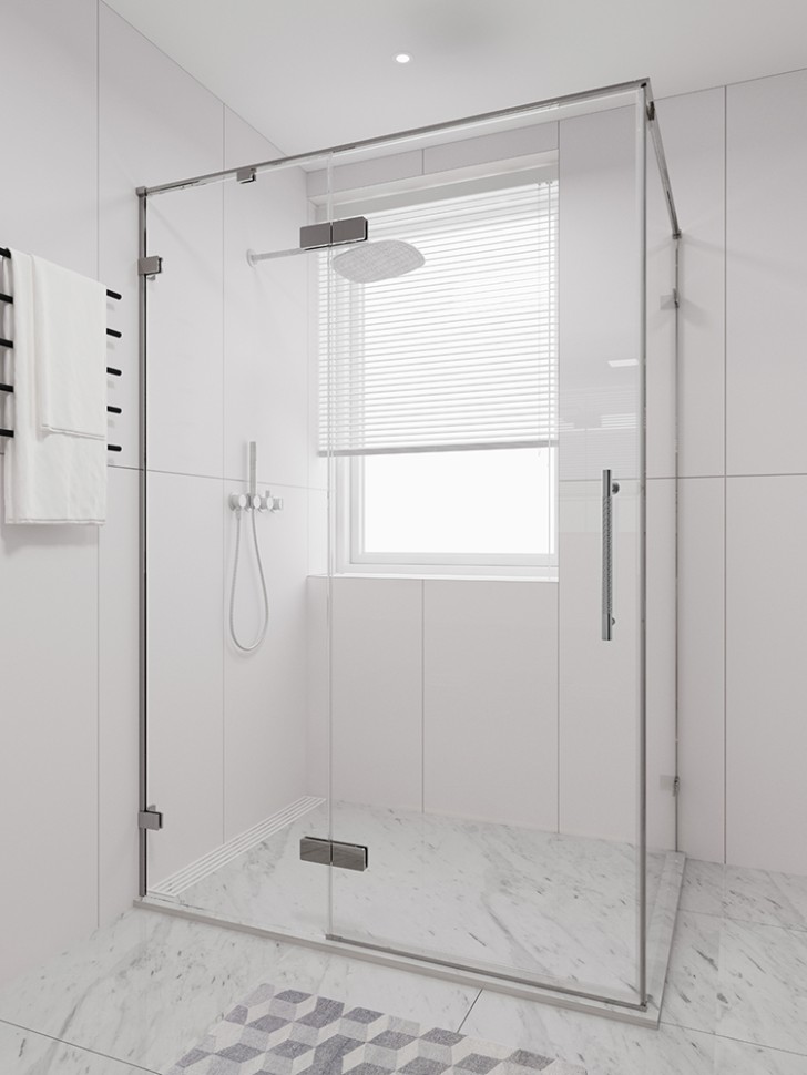 Душевой угол распашной Veconi Premium Alassio SP CH, 1200х800x2000, хром, стекло прозрачное осветленное