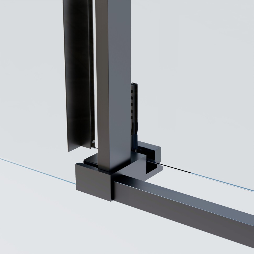 Душевая дверь Софт 2 (Soft 2) VDS-3SO2110CLGM, 1100, вороненая сталь, стекло прозрачное