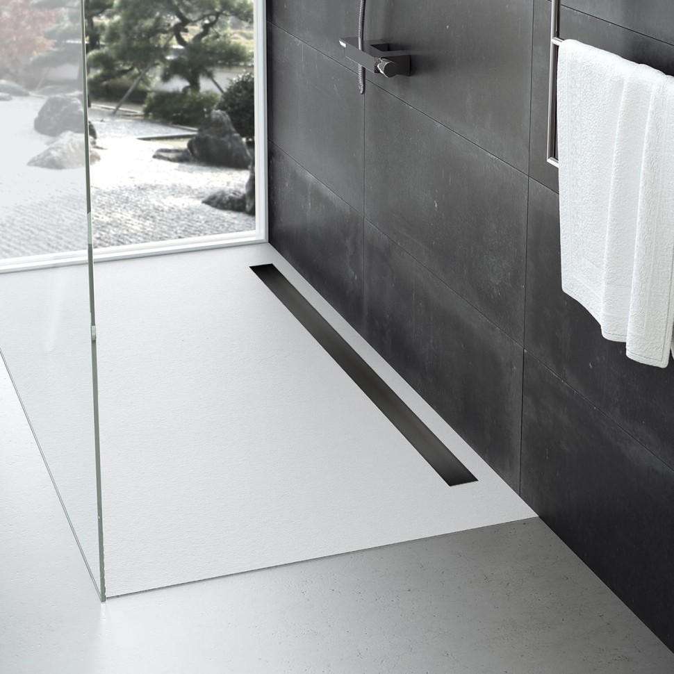 Душевой желоб MILLEAU Multi*2 в 1 M750MB с комбинированным затвором и чёрной двухсторонней решеткой