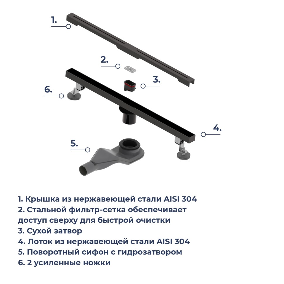 Душевой трап RGW SDR-52B (600)