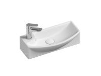 Умывальник подвесной прямоугольный с крепежом (чаша справа, отверстие под смеситель слева) Element 455x220x130мм