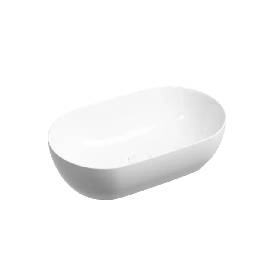 Раковина CERAMICANOVA Twist накладная овальной формы 500x300x140 белый CN12001