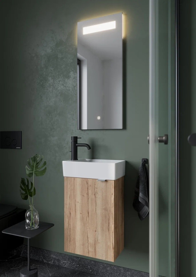 Зеркало для ванной комнаты SANCOS Solo 350х800 с подсветкой, арт. SL35