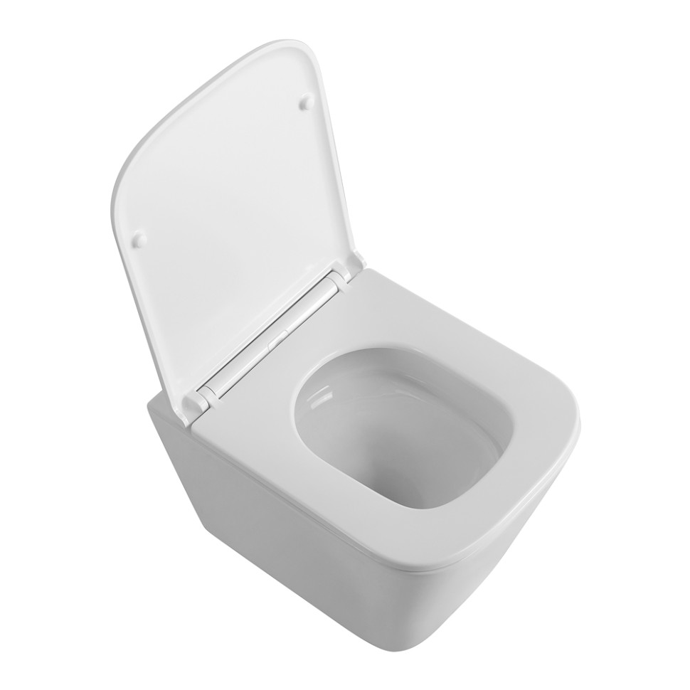 Унитаз подвесной безободковый с сиденьем и смывом TORNADO BelBagno ARDENTE-R BB520CH-TOR/SC