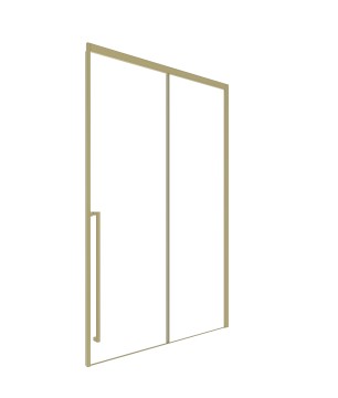 Timo Душевая дверь TDSS-140/17C-8L, раздвиж 1400*2000, проф мат золото, стекло проз 8 мм