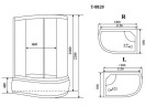 Timo Comfort T-8820L Fabric Glass душевая кабина 120*85*220+турецкая баня хамам