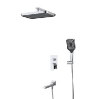 Душевой комплект встраиваемый с изливом BelBagno DUE-VDSET-CRM