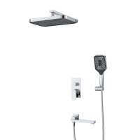 Душевой комплект встраиваемый с изливом BelBagno DUE-VDSET-CRM