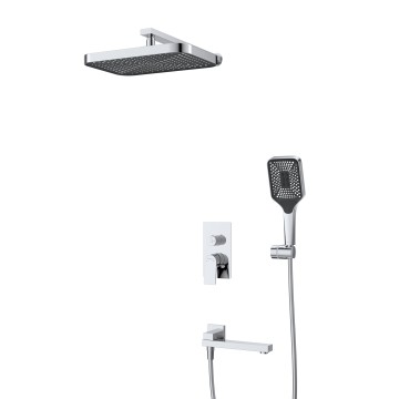Душевой комплект встраиваемый с изливом BelBagno DUE-VDSET-CRM