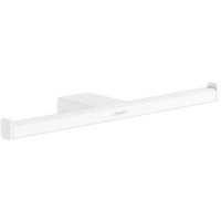 Держатель туалетной бумаги Hansgrohe AddStoris, двойной, белый матовый, 41748700
