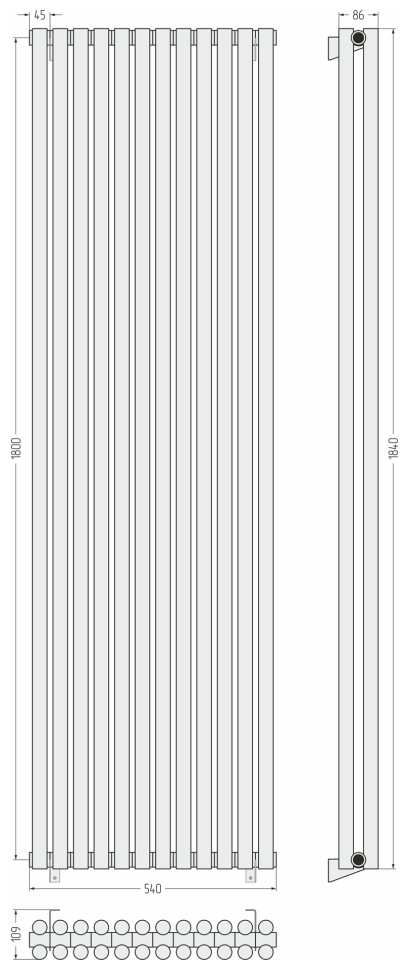 Эстет-11 1800х540 12 секций