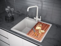 Мойка KANTE 60, IT-GRANIT, PM106052-BE, бежевый, 600х520 мм, Paulmark