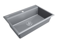 Мойка STEPIA 80, IT-GRANIT, PM117551-GRM , серый металлик, 750х510, Paulmark