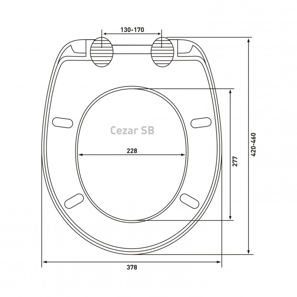 Сиденье для унитаза BERGES Cezar SB