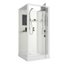 Душевая кабина Niagara Standart ST100/15Q/BK (100х100х200) квадрат,поддон 15см,распашная,проф.белый,без крыши,3 места