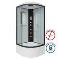 Душевая кабина Niagara Classic NG-6708-14F (90х90х215) высокий поддон(40см),черный,стекло прозрачное,4 места