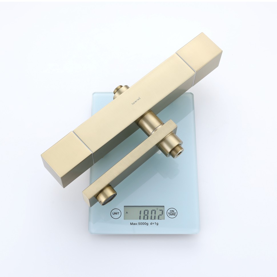 Душевая система Splenka с термостатом для ванны S224.26.03 Золотой сатин