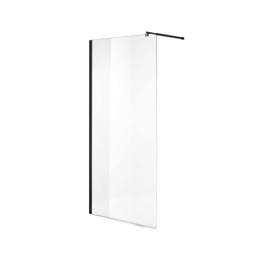 Душевая перегородка Niagara Nova NG-683-90ВLACK (90х195) черный,стекло прозрачное,1 место