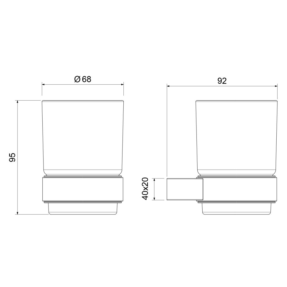 Стакан для зубных щеток Timo Luiro 18531/00 хром