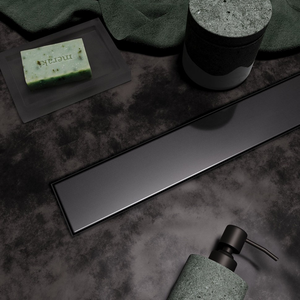 Душевой лоток Veconi Stesso Graphite 400