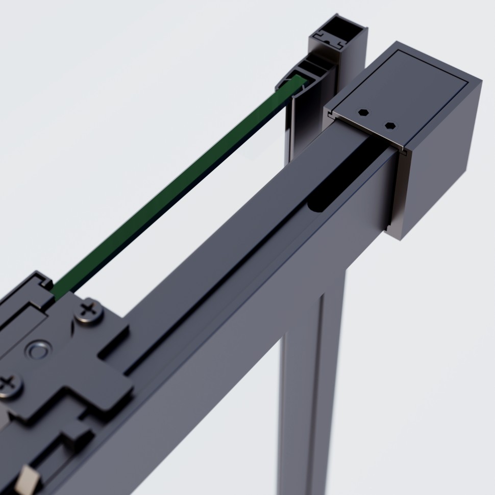 Душевая дверь Софт 2 (Soft 2) VDS-3SO2120CLGM, 1200, вороненая сталь, стекло прозрачное
