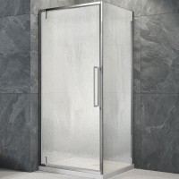 Боковая панель Veconi KP-12R, 800x1950, хром, стекло дождь