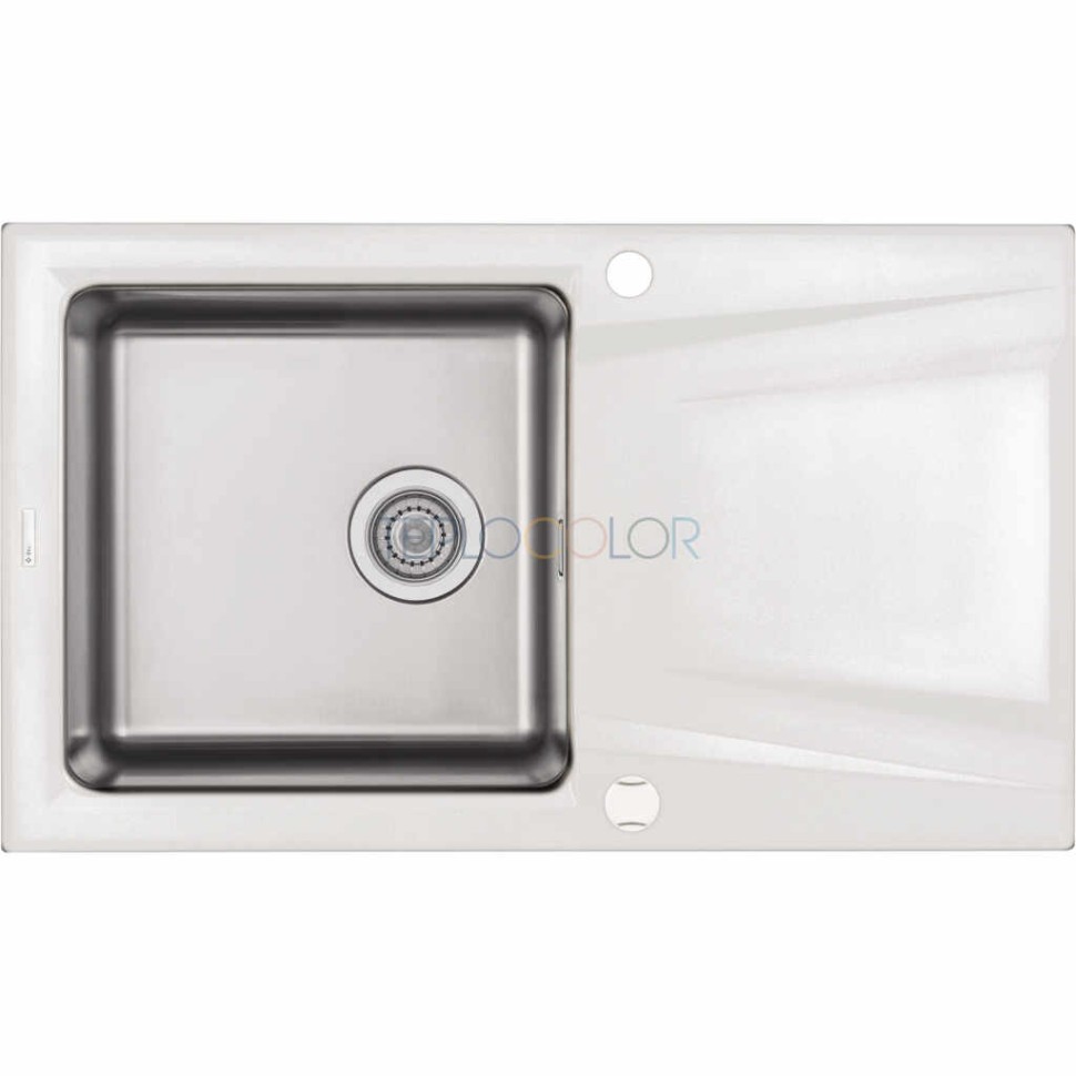 Гранитно-стальная мойка, 1-чаша с осушкой