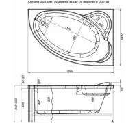 Акриловая ванна Aquanet Mayorca 150x100 R (с каркасом)