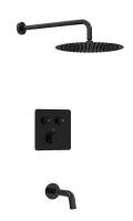 Душевая система скрытого монтажа для душа MILLEAU Tissage TERMO 2SBIT/324.1-GB на 2 потока (комплект с монтажным блоком), Черный глянец