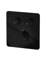 Душевая система скрытого монтажа для душа MILLEAU Tissage TERMO 2SBIT/324.1-GB на 2 потока (комплект с монтажным блоком), Черный глянец