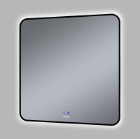 Зеркало ELEGANS-норма BLACK (800*800*45) LED с сенсорным выключателем и подогревом