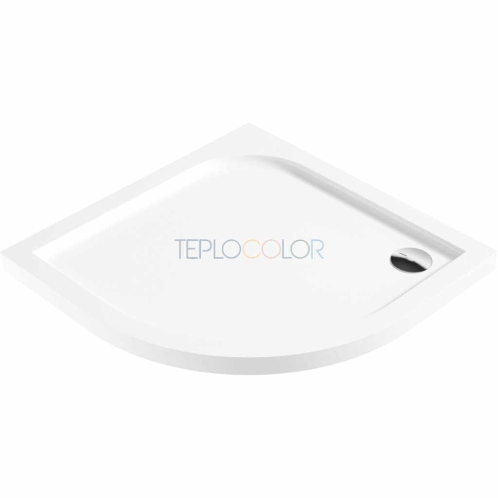 Акриловый душевой поддон, полукруглый, 80x80 см