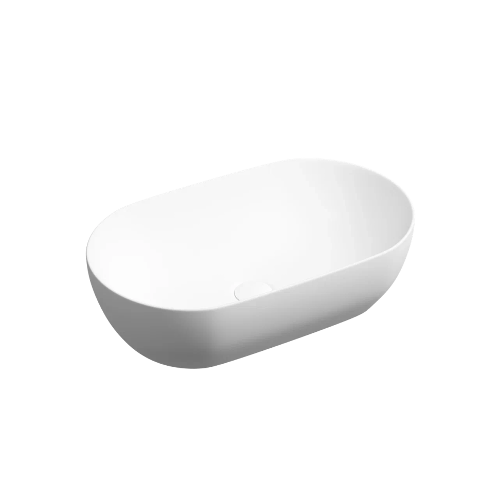 Раковина CERAMICANOVA Twist накладная овальной формы 500x300x140 белый матовый CN12001MW