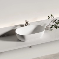 Раковина CERAMICANOVA Twist накладная овальной формы 500x300x140 белый матовый CN12001MW