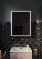 Зеркальный шкаф для ванной комнаты SANCOS Cube 600х140х800 с подсветкой, арт.CU600