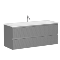 Тумба подвесная SANCOS Folk 1195х445х500, c двумя ящиками оснащенными доводчиками, Ergraut soft, арт.FL120ES