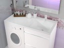 Тумба напольная STYLELINE "Даллас 100", Люкс белая, PLUS с раковиной ESTETUS Даллас 1000*480 левый