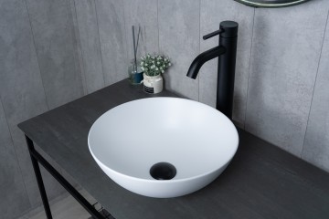 Раковина Gid 9081wm 51244 накладная белая матовая 36x36x14