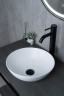 Раковина Gid 9081wm 51244 накладная белая матовая 36x36x14