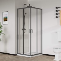 Душевой уголок City VSS-5CT900CLGM, 900*900, вороненая сталь, стекло прозрачное
