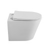 Унитаз подвесной безободковый с сиденьем BelBagno FLAY-R BB053CHR/SC