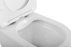 Унитаз подвесной безободковый с сиденьем BelBagno FLAY-R BB053CHR/SC