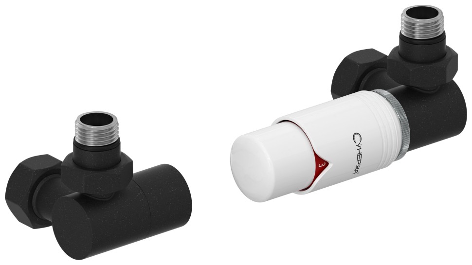 Автоматический терморегулятор 3D правый (G 1/2" НР х G 3/4" НГ)