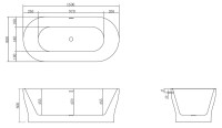 Акриловая ванна BELBAGNO BB405-1500-800