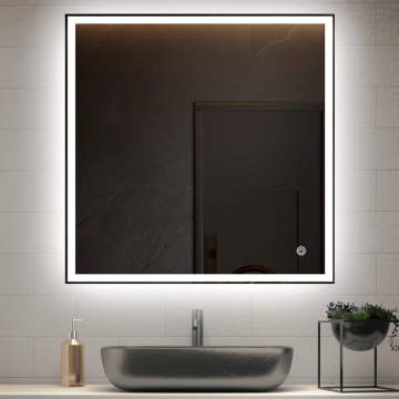 Зеркало LED VLM-3VN8008 800х800 c сенсорным выключателем и диммером